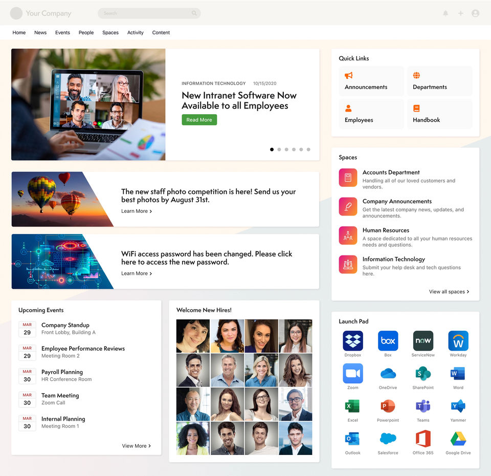 Axero Intranet Screenshot 1