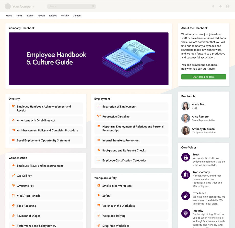 Axero Intranet Screenshot 2