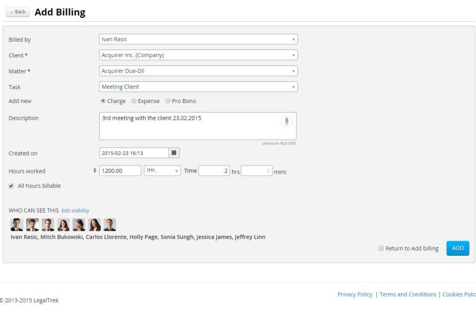 LegalTrek Screenshot 2