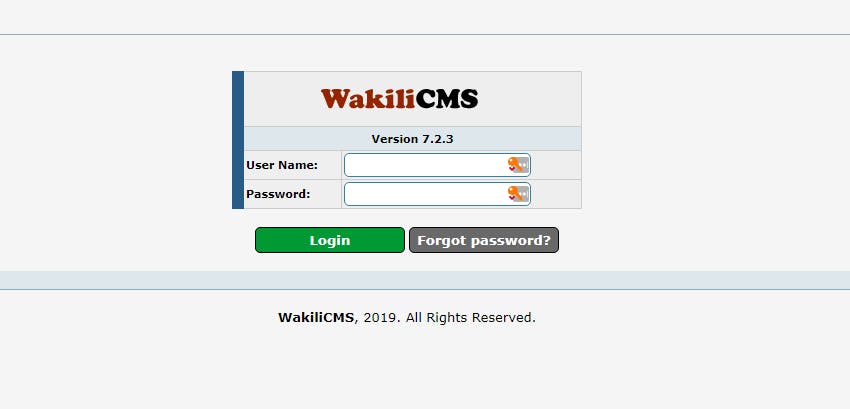 WakiliCMS Screenshot 1