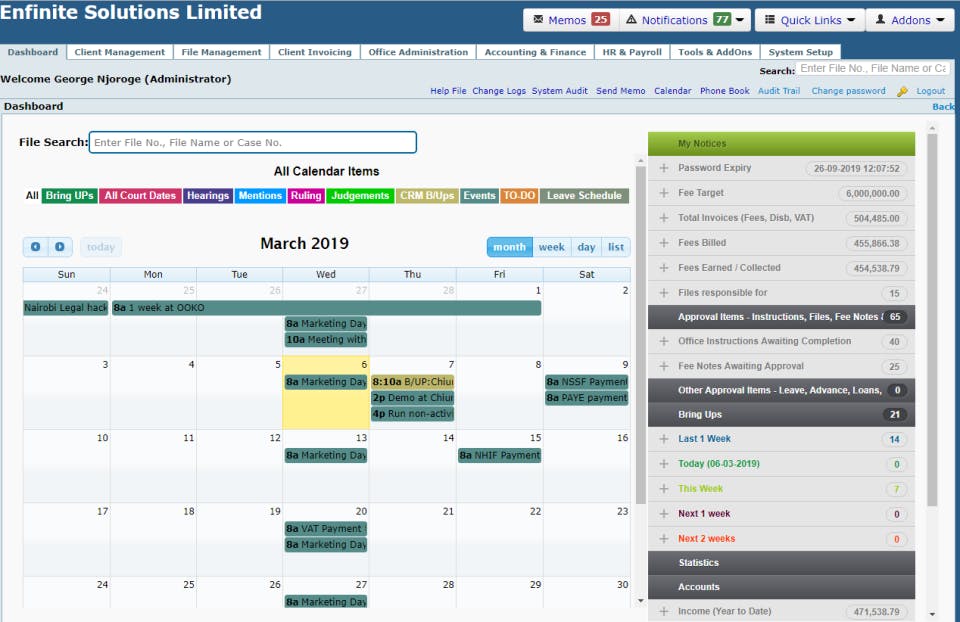 WakiliCMS Screenshot 2