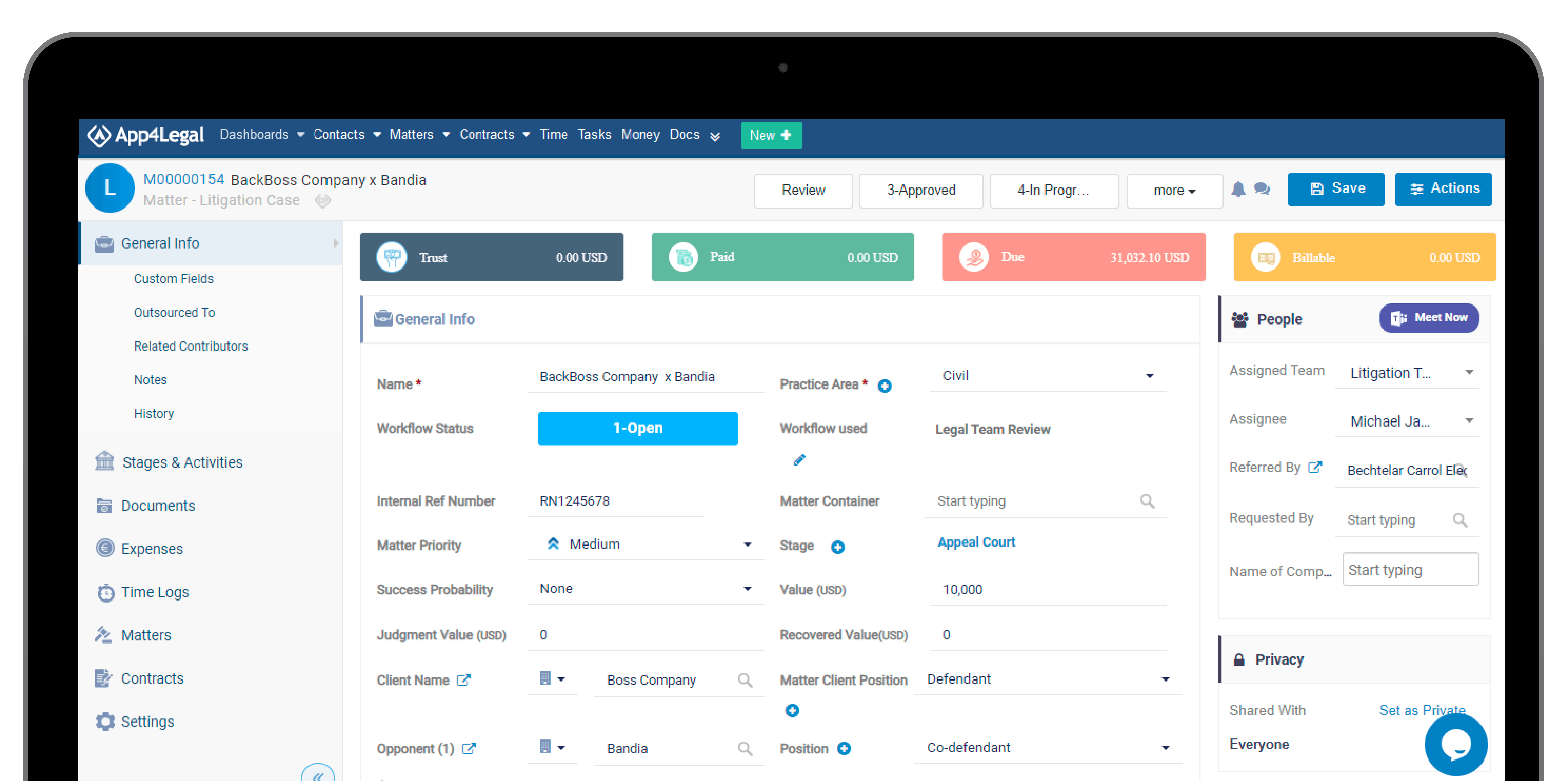 App4Legal Screenshot 1