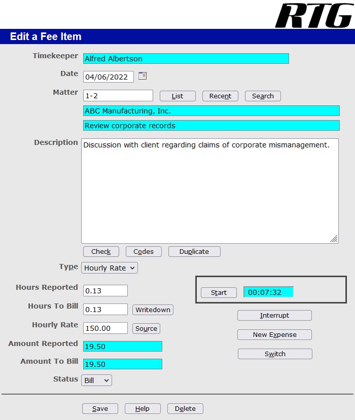RTG Bills Screenshot 1