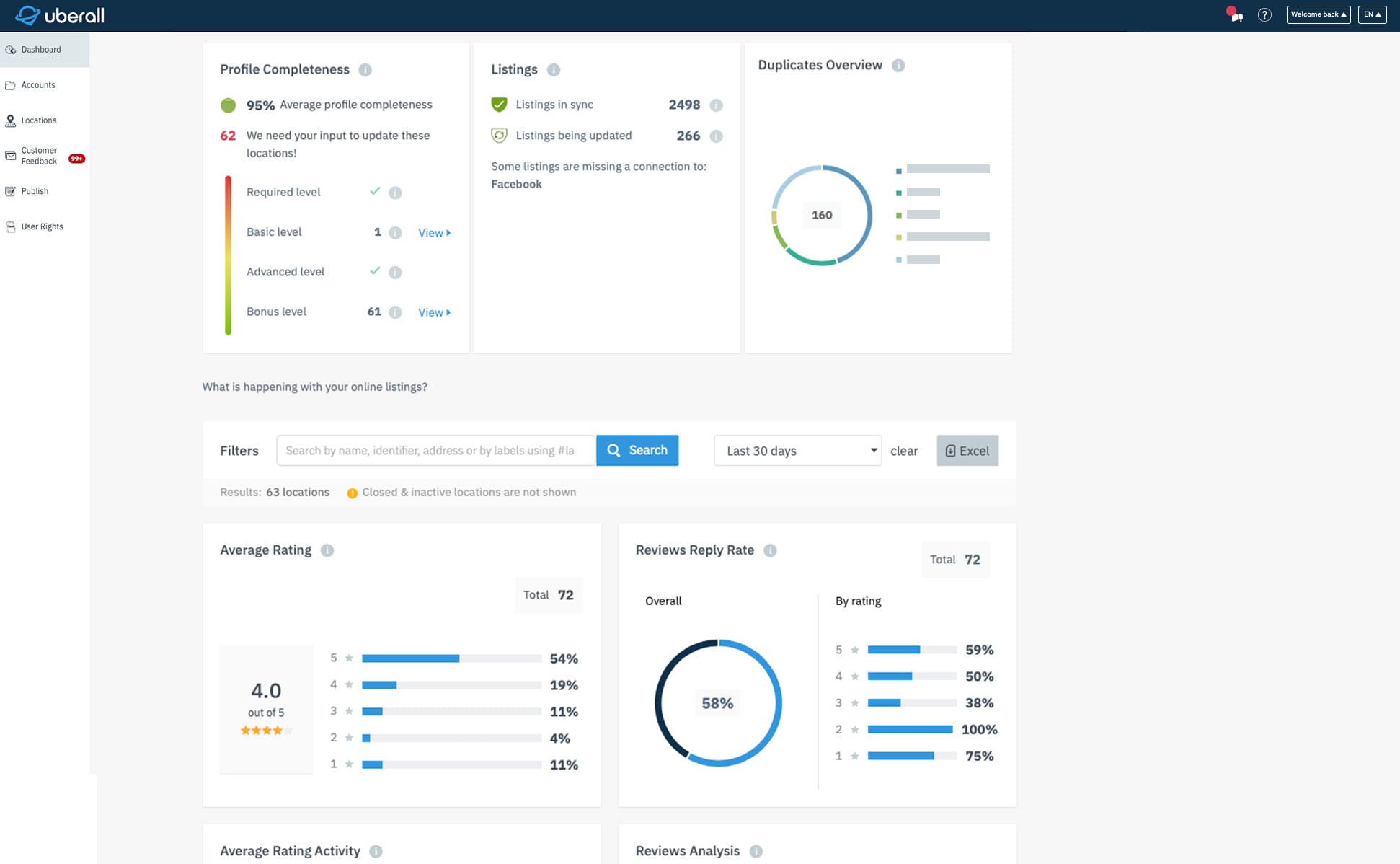 Uberall CoreX Screenshot 2