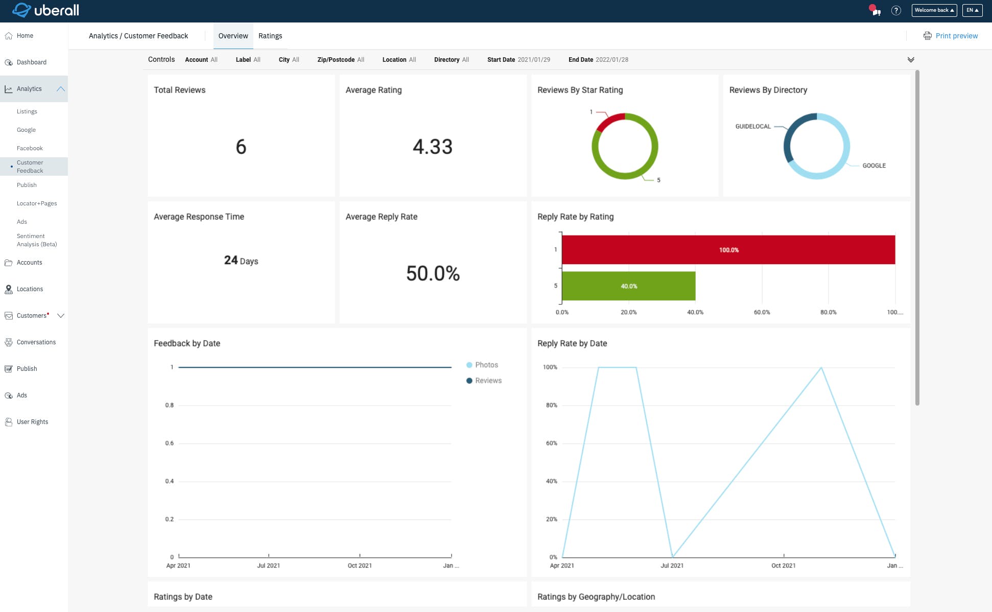 Uberall CoreX Screenshot 3