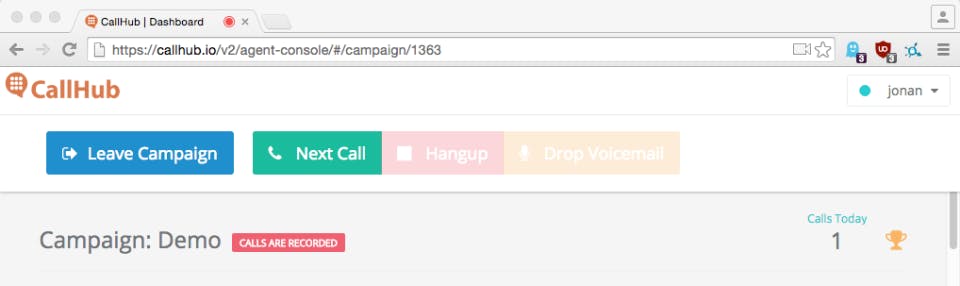 CallHub Screenshot 3
