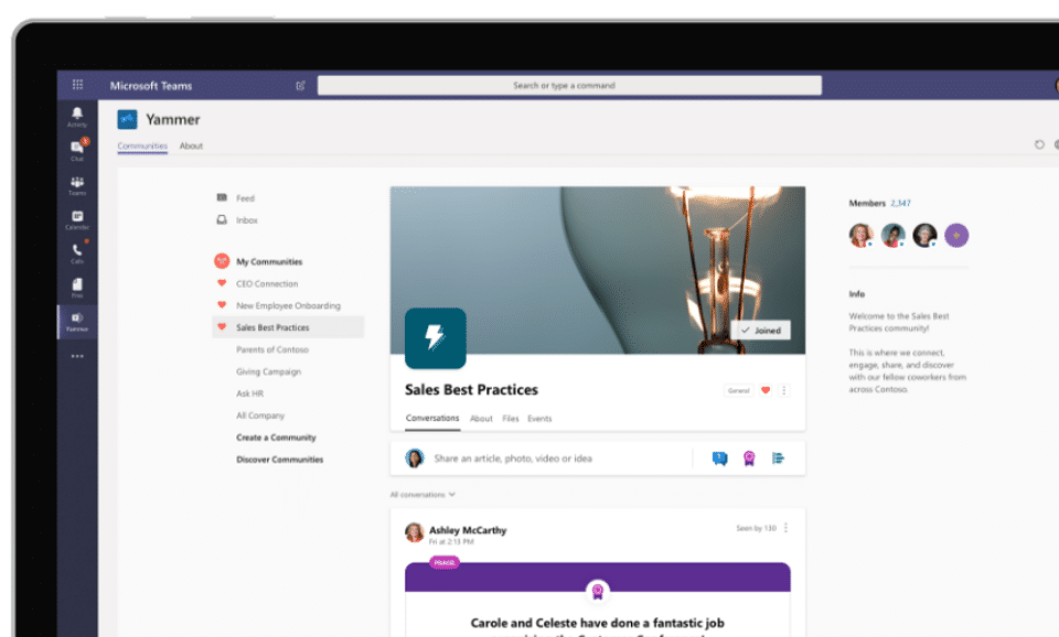 Yammer Screenshot 1