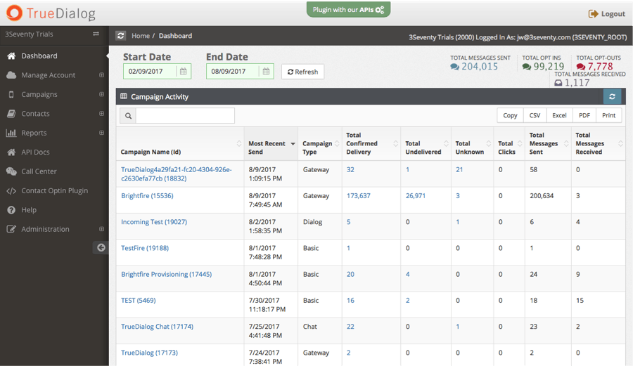 TrueDialog Screenshot 2