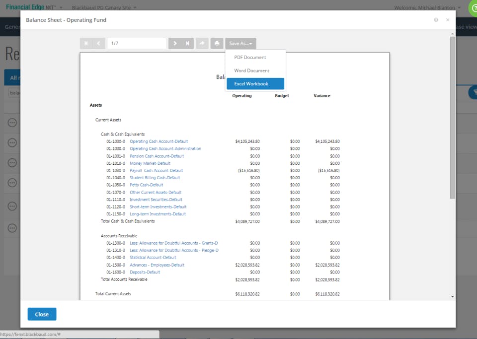 Blackbaud Financial Edge NXT Screenshot 1