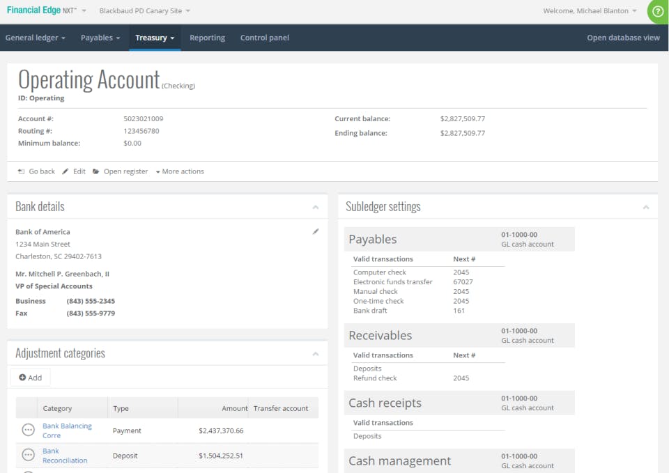 Blackbaud Financial Edge NXT Screenshot 3