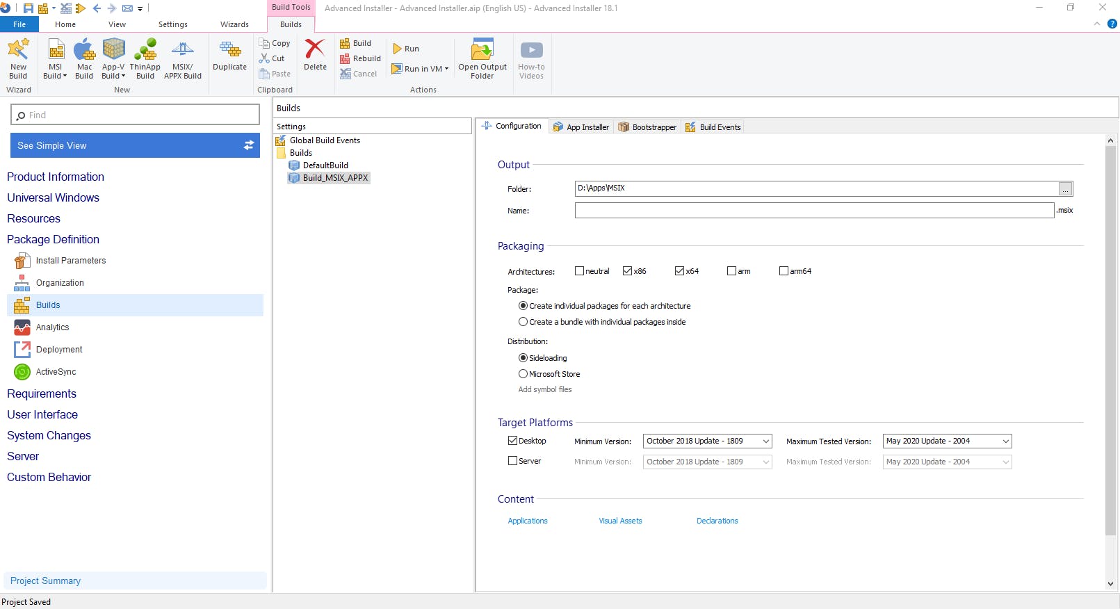 Advanced Installer Screenshot 3