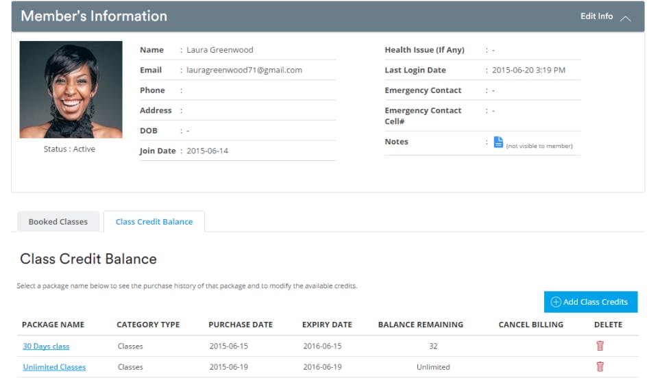 StudioBookings Screenshot 1