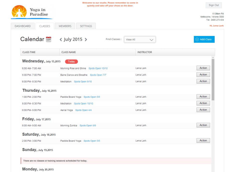 StudioBookings Screenshot 4