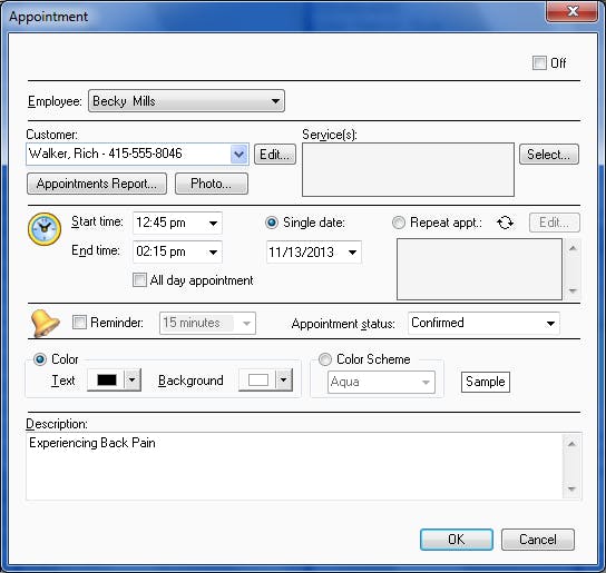 Customer Appointment Manager Screenshot 1