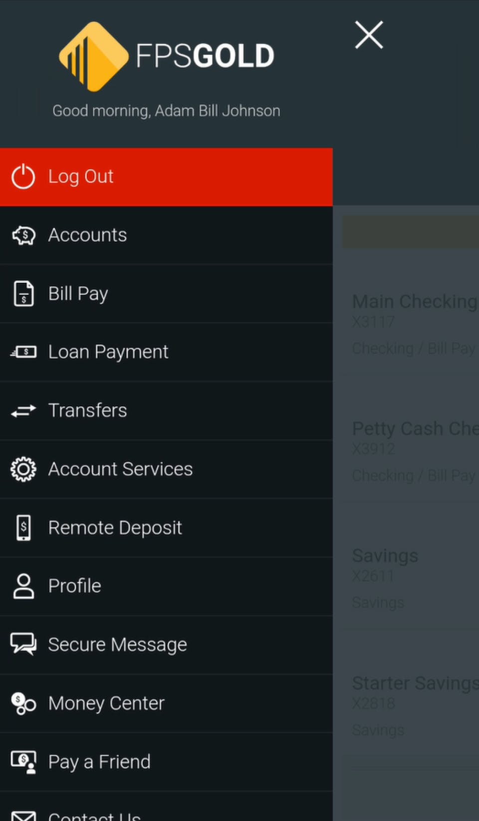 eBanking Screenshot 2