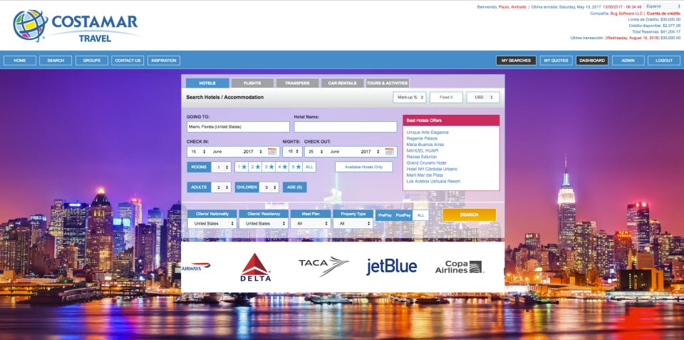 BugHotel Reservation System Screenshot 1