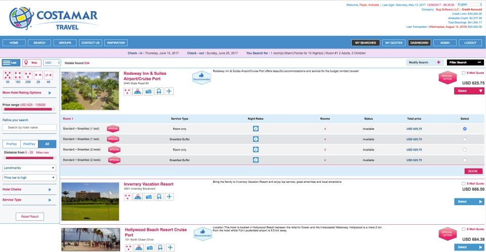 BugHotel Reservation System Screenshot 2