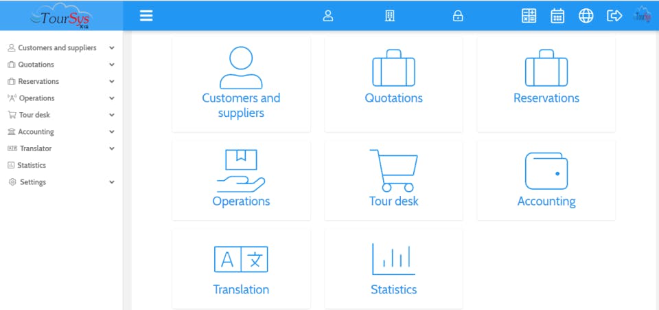 TourSys Cloud  Screenshot 1