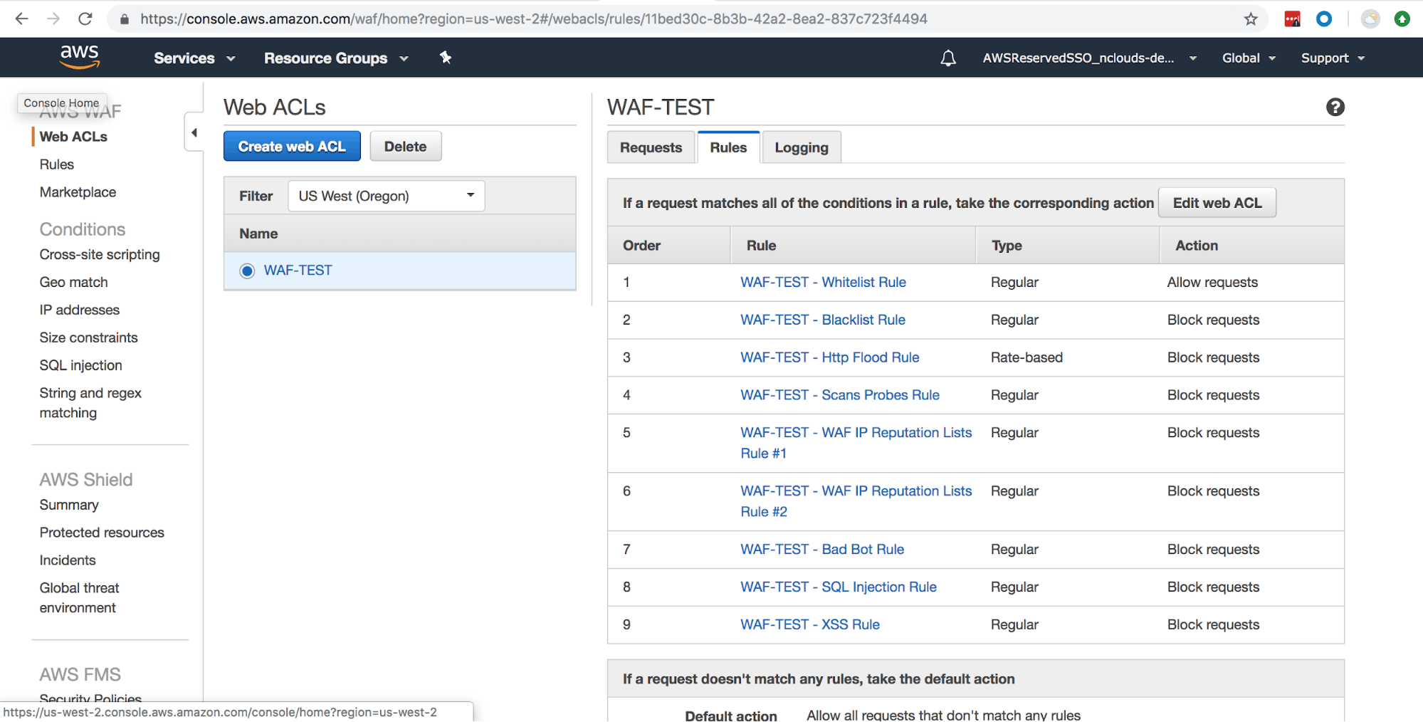 AWS WAF Screenshot 2