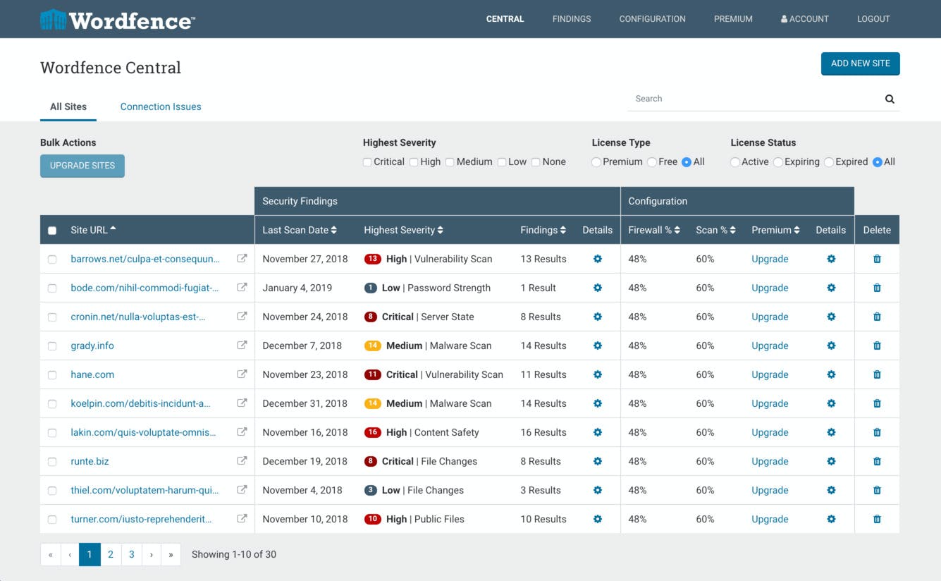 Wordfence Screenshot 1