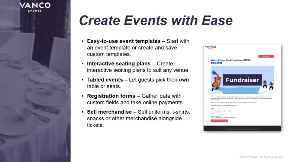 Vanco Events Screenshot 1