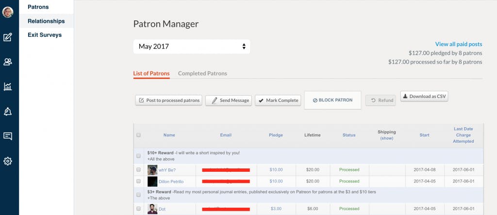 PatronManager CRM Screenshot 1