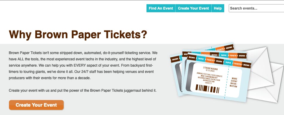 Brown Paper Tickets Screenshot 1