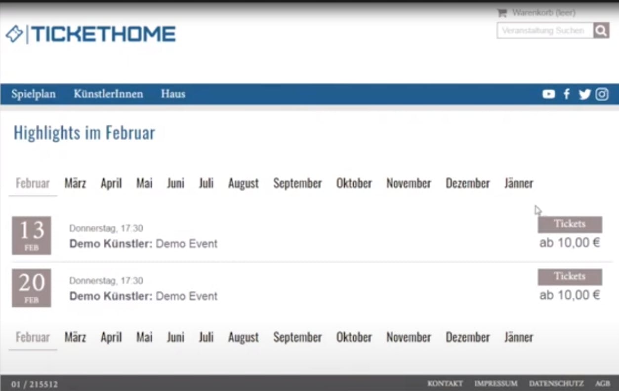 Tickethome Screenshot 2