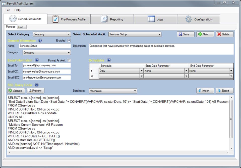 Payroll Audit System Screenshot 1