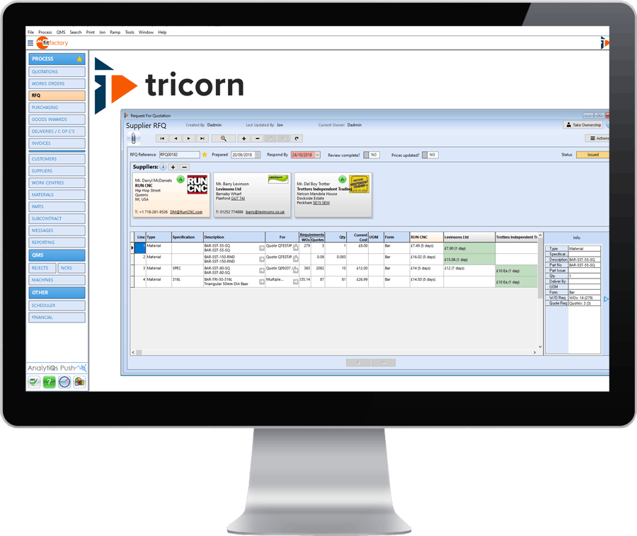 Fitfactory Tricorn MRP Screenshot 2
