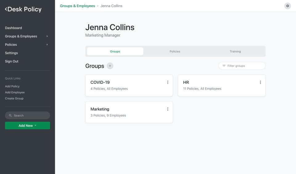 Desk Policy Screenshot 3