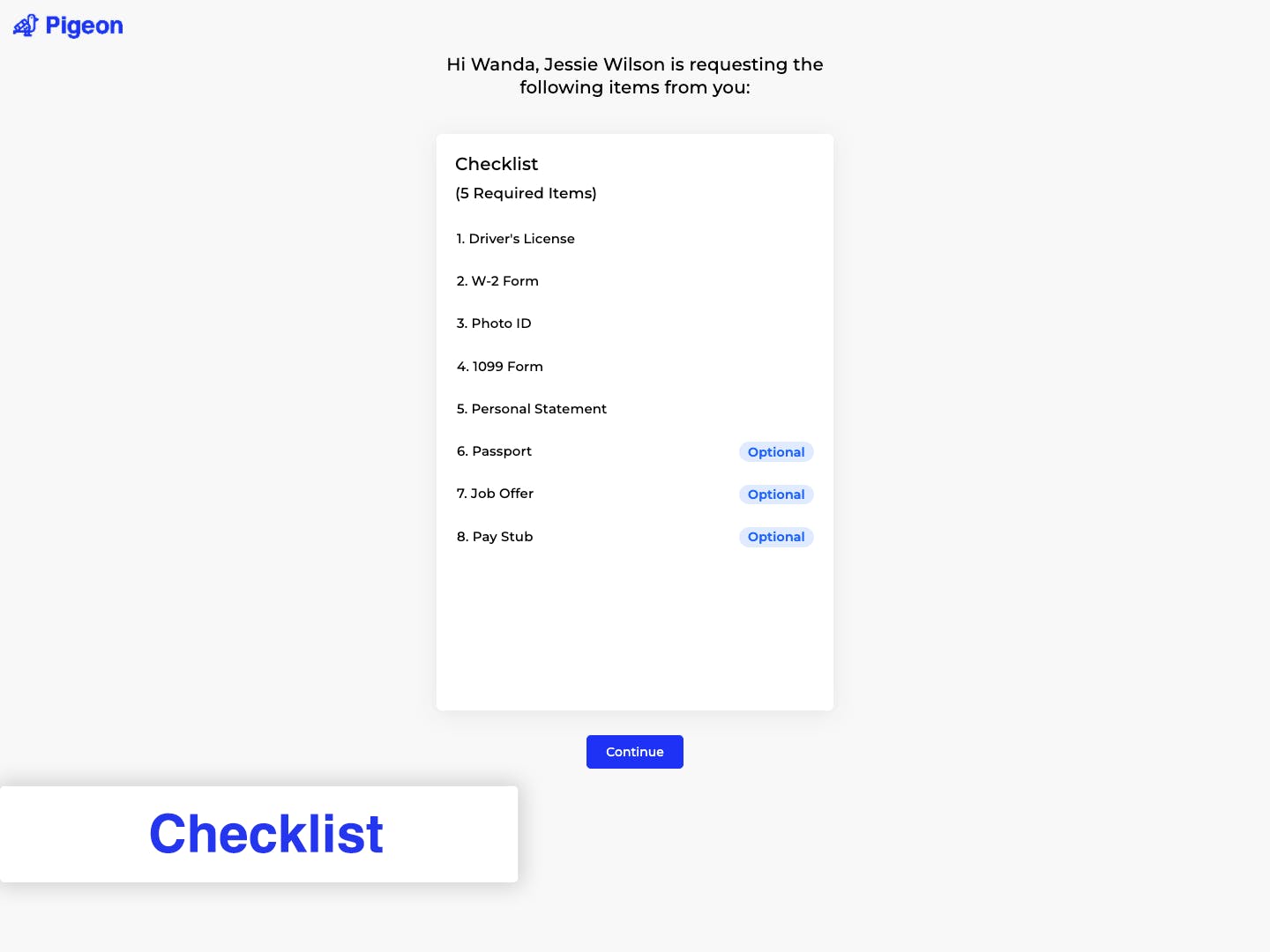 Pigeon Documents Screenshot 1