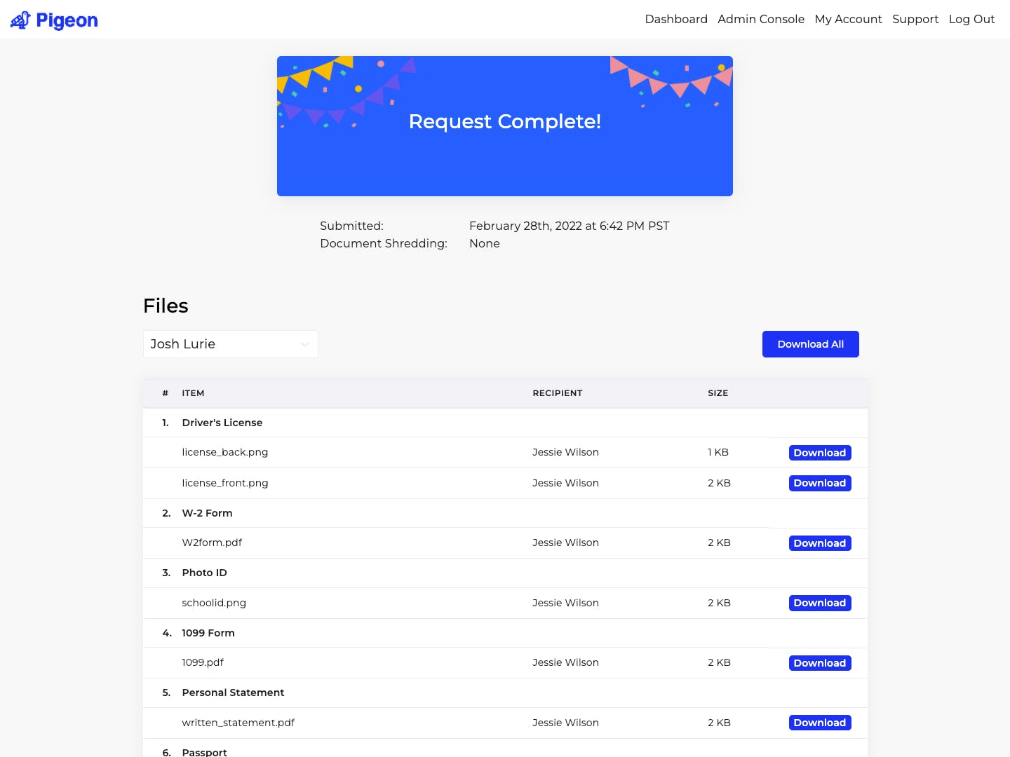 Pigeon Documents Screenshot 5