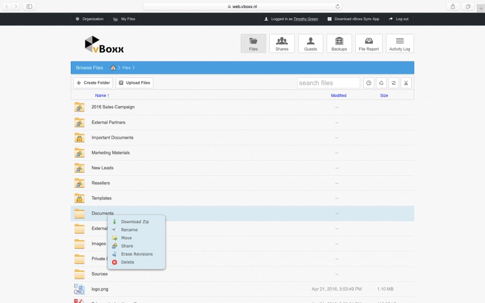 vBoxxCloud Screenshot 1