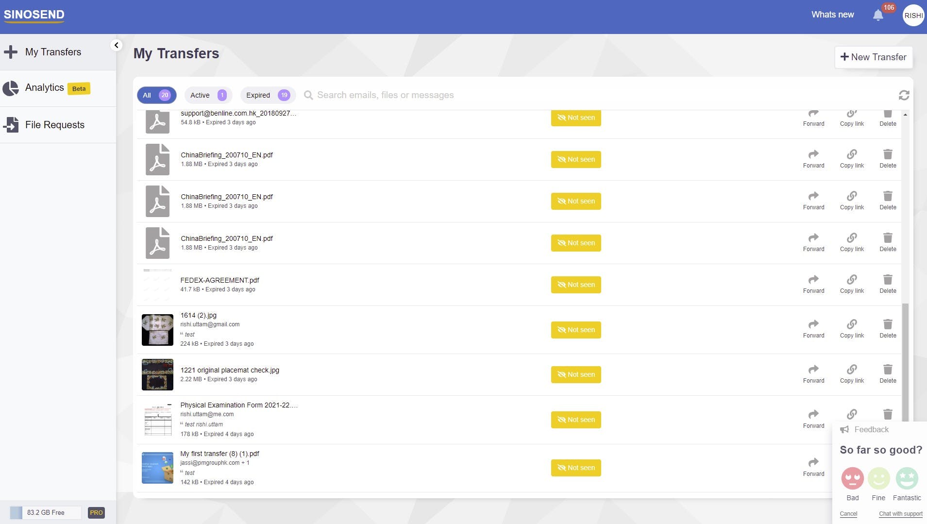 Sinosend Screenshot 3