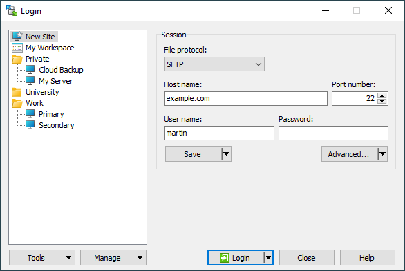 WinSCP Screenshot 3
