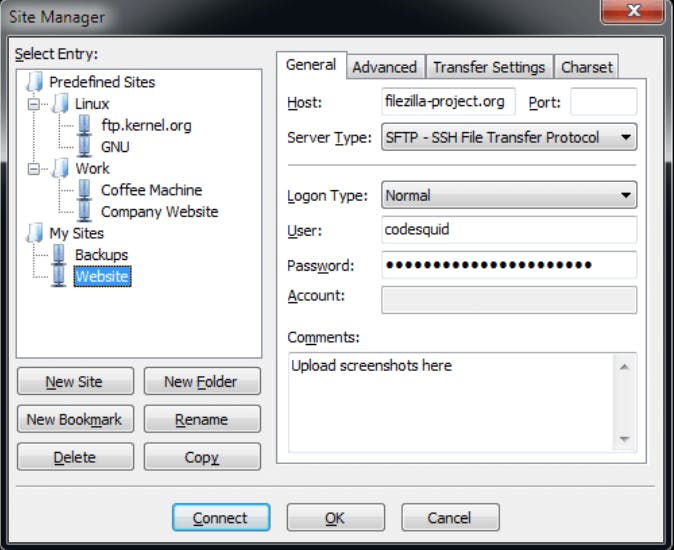 FileZilla Screenshot 2
