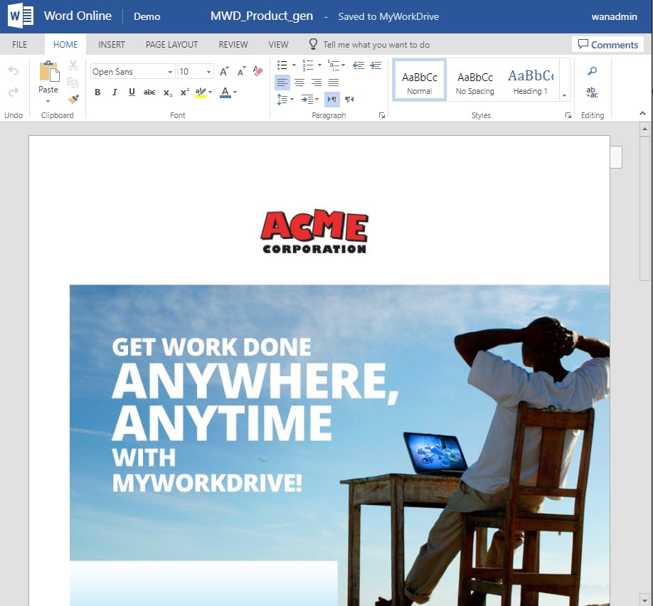 MyWorkDrive Screenshot 1