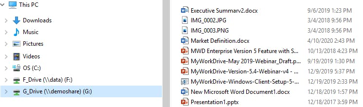 MyWorkDrive Screenshot 3