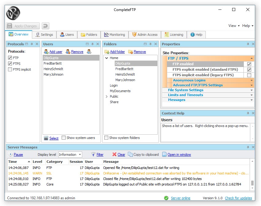 CompleteFTP Screenshot 1