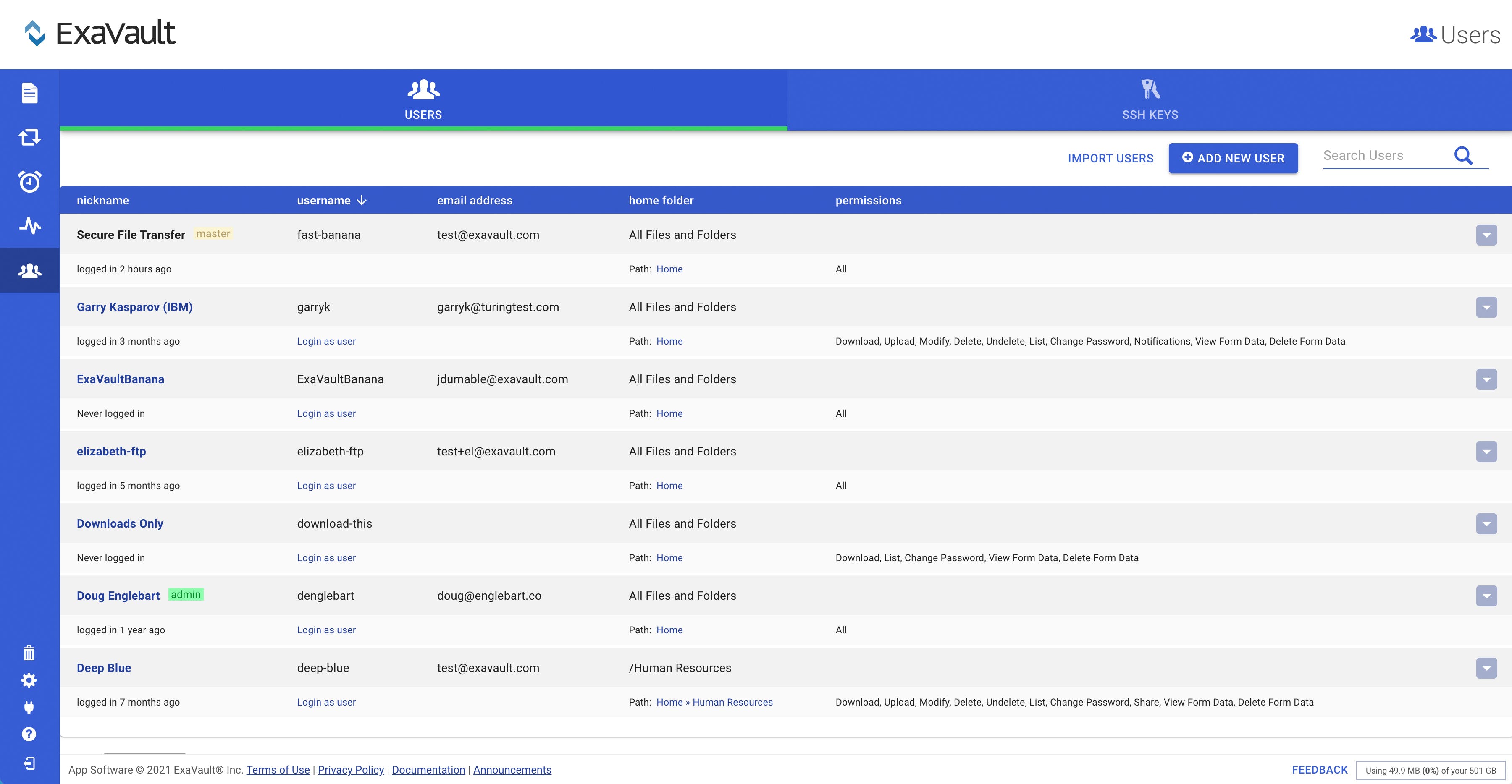 ExaVault Cloud FTP Screenshot 5