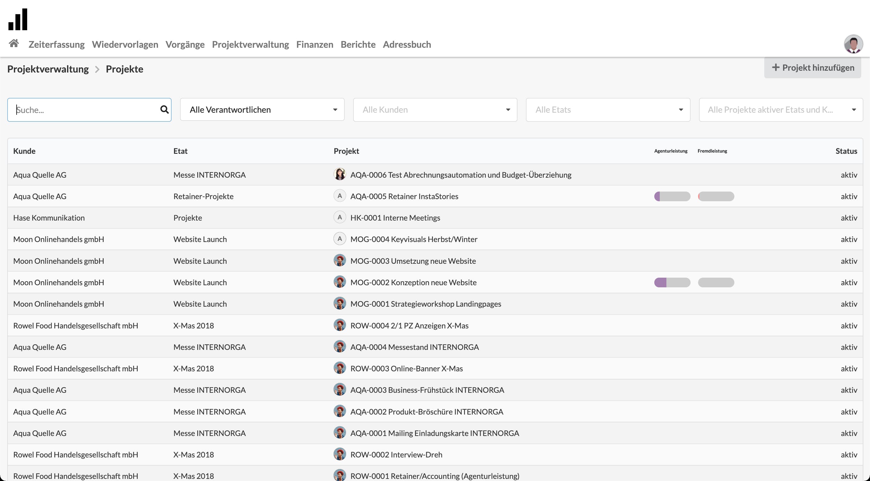 Die Agenturverwaltung Screenshot 5