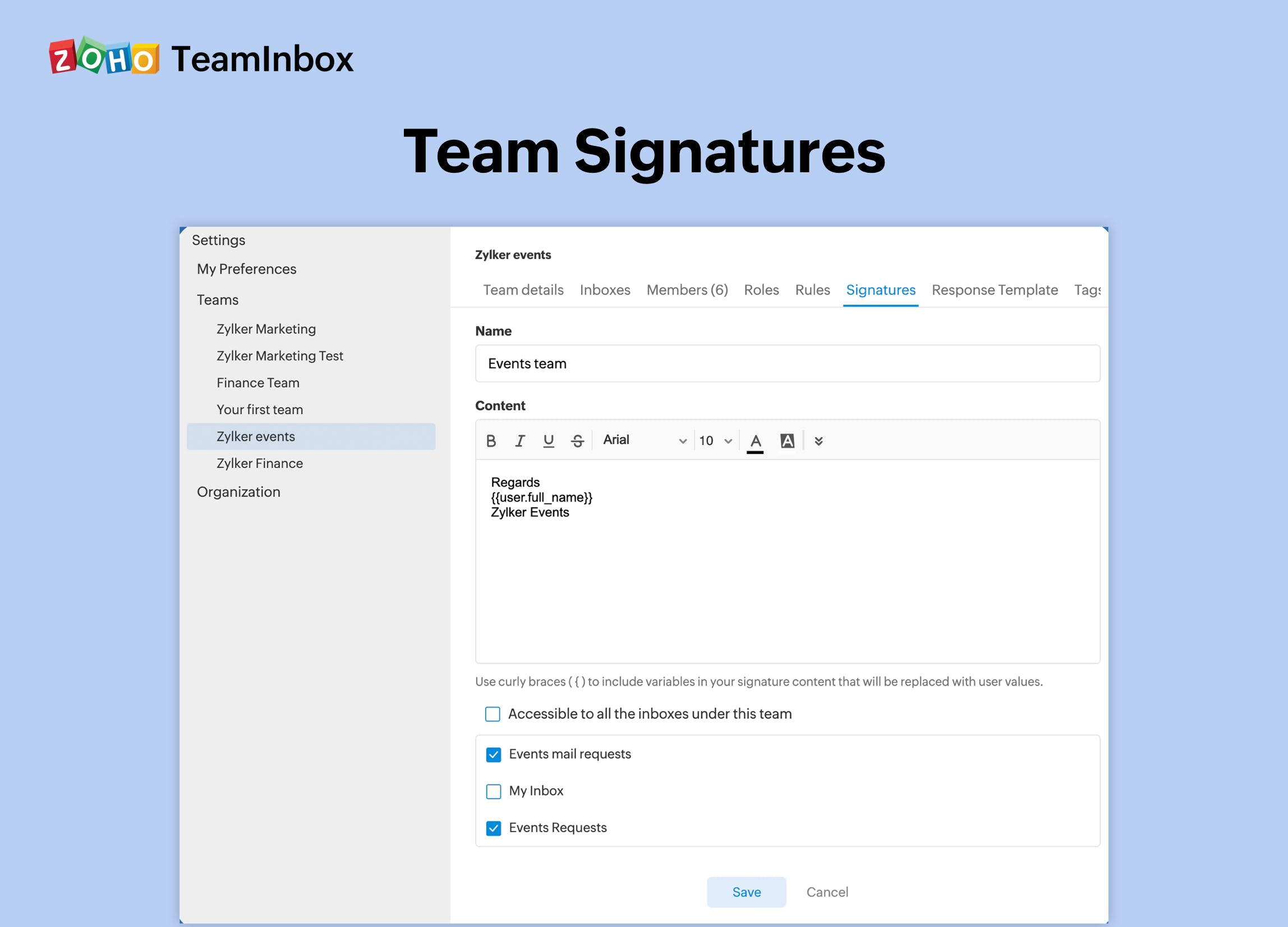 Zoho TeamInbox Screenshot 3