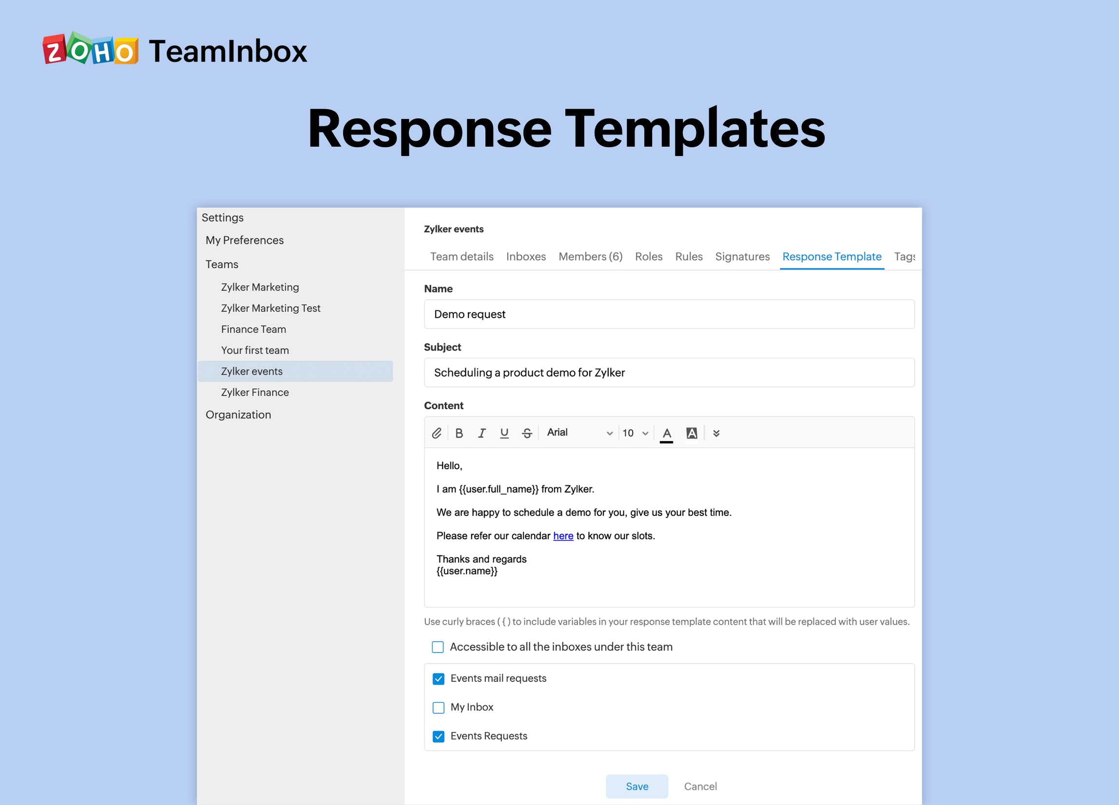 Zoho TeamInbox Screenshot 4