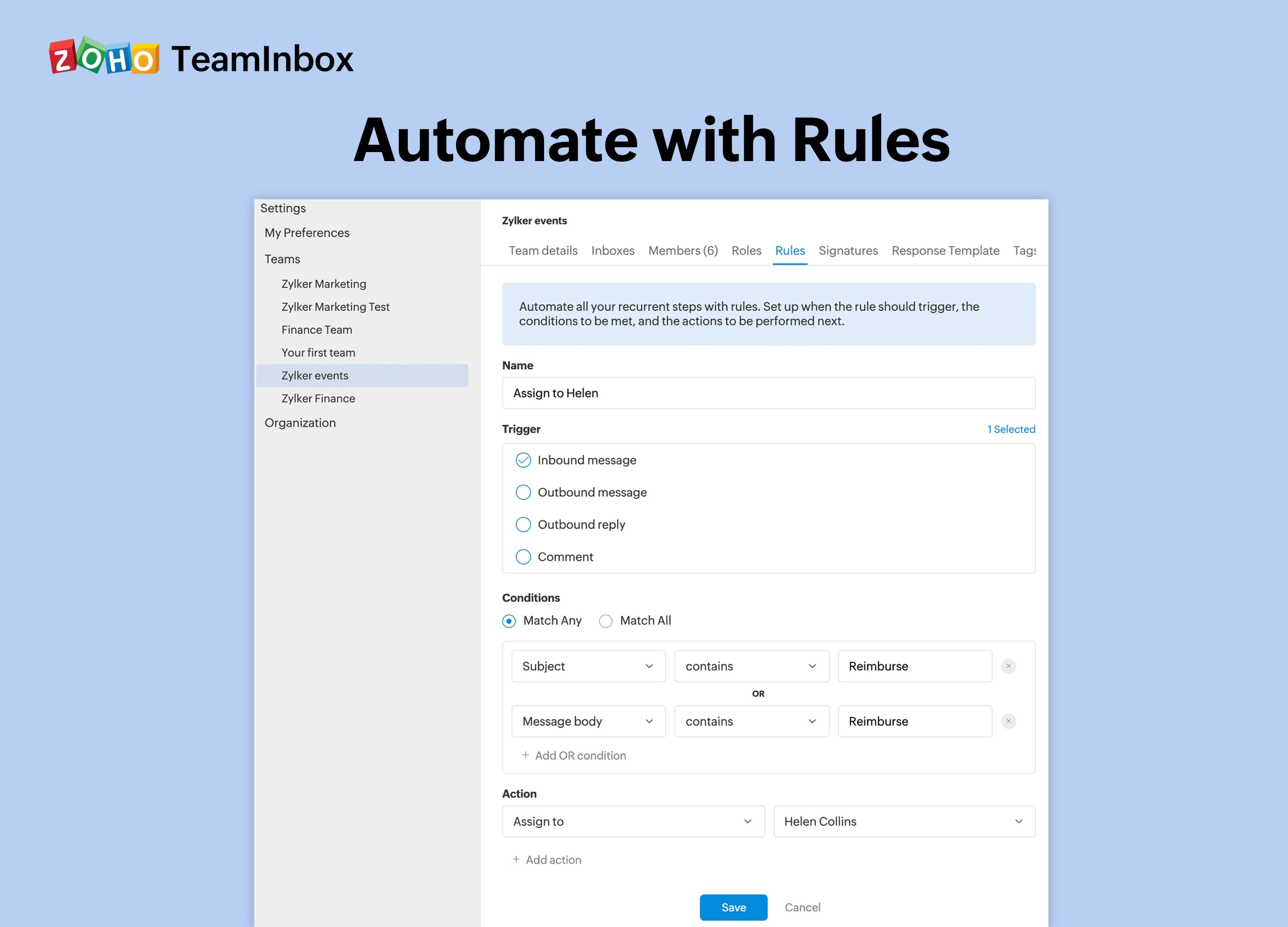 Zoho TeamInbox Screenshot 5