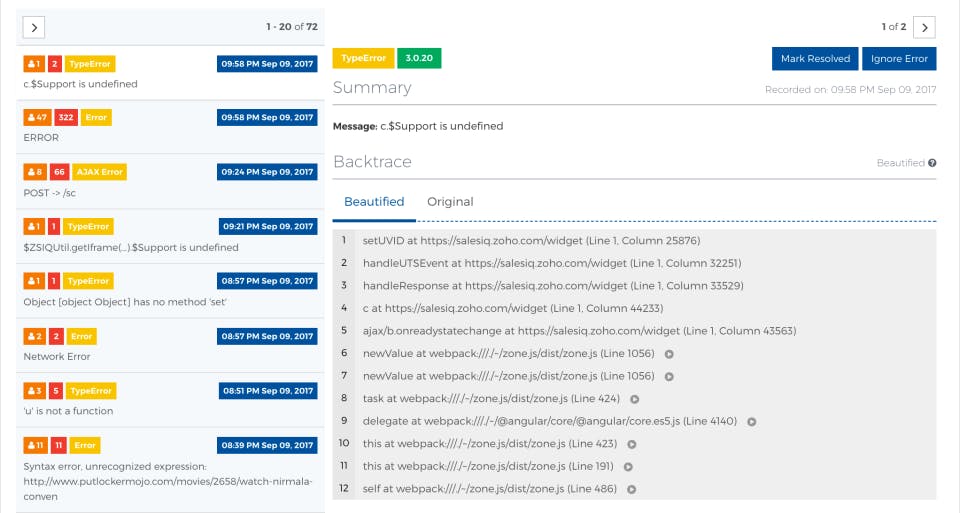 ErrLytics Screenshot 1