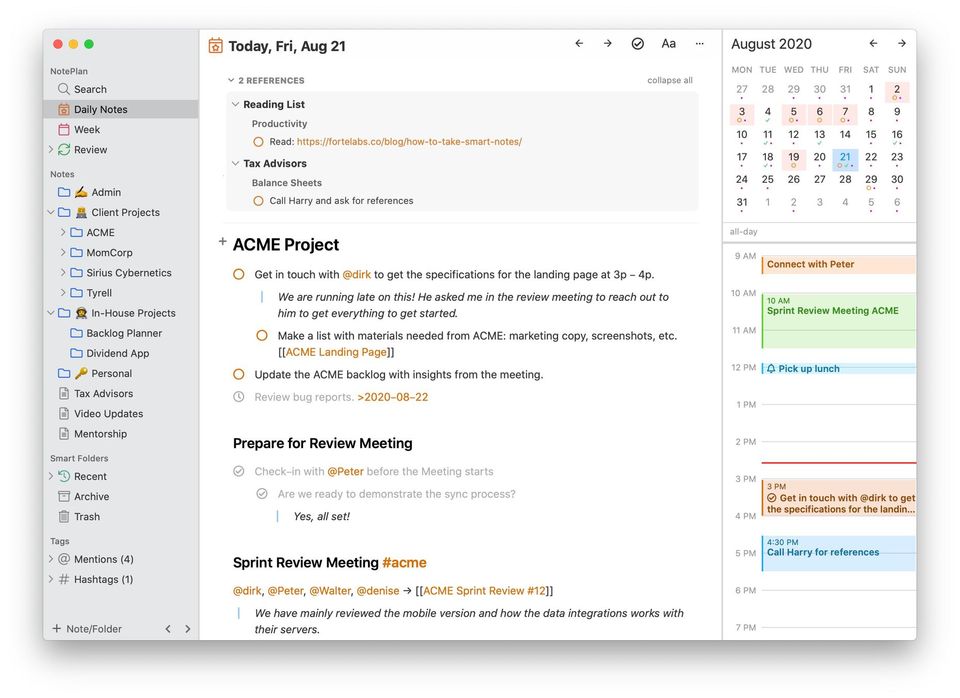 NotePlan Screenshot 1