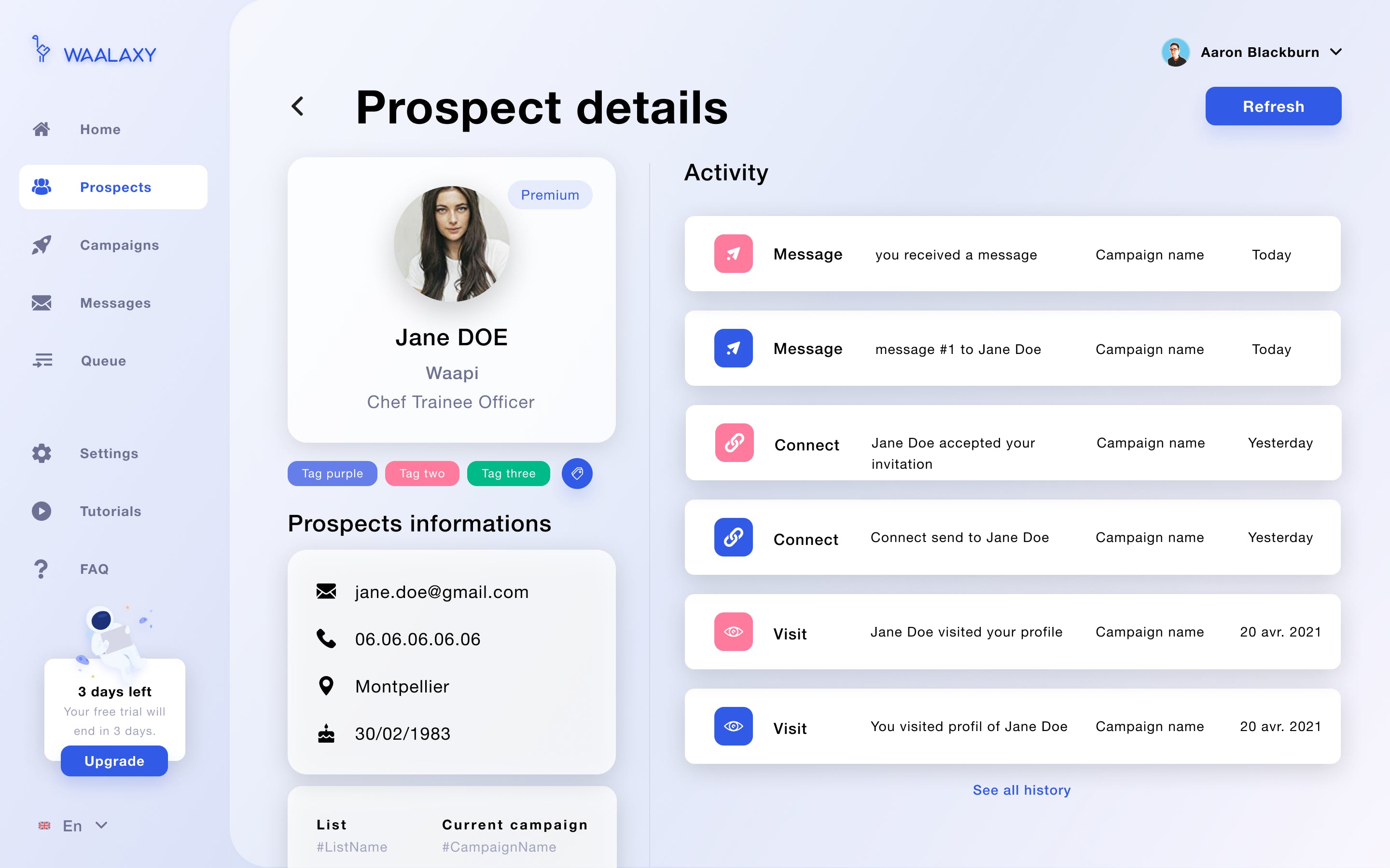 Waalaxy Screenshot 3