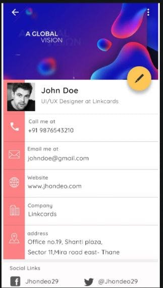 Linkcards Screenshot 1