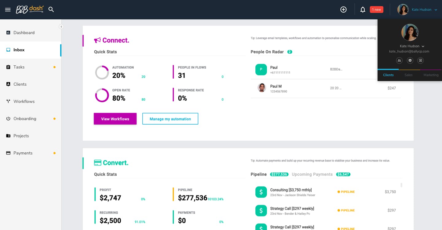 B2B Dash Screenshot 1